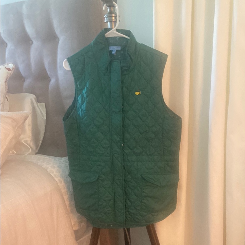Masters Magnolia Lane Green Quilted Vest with logo lining